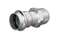 Pressfitting Übergangsstück AG, C-Stahl verzinkt V-Profil