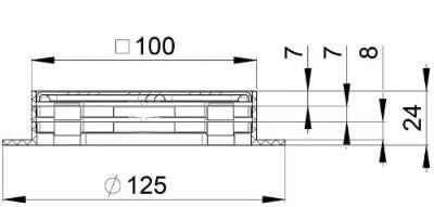 DRAIN PLUS Aufsatzrahmen und Rost DN 50 / 100x100mm.
