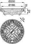 ACO Aufsatzrahmen Passavant Spin mit Rost/Parkdeck DN70/DN100 rund
