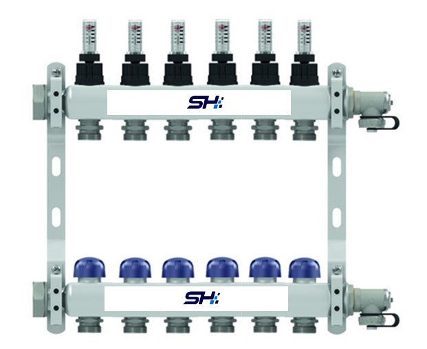Heizkreisverteiler Edelstahl mit DMA