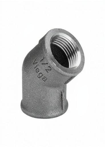 Winkel Bogen 45° Rotguss i/i