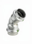 Bogen 45° i/i Edelstahl V-Press Kontur