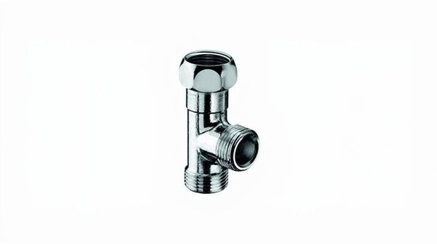 T-Stück AG3/8" x AG3/8" x 3/8" Überwurfmutter verchromt