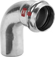 Prestabo Bogen 90 Grad mit SC-Contur Stahl unlegiert, verzinkt Einsteckende