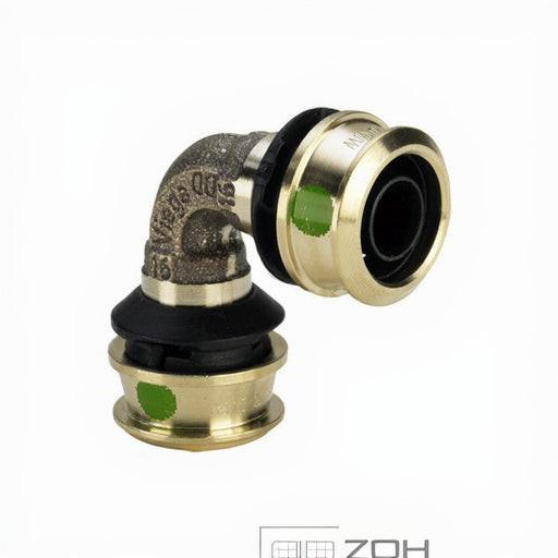 Winkelkupplung Bogen Raxofix  90 Grad Siliziumbronze, m.Pressanschluss