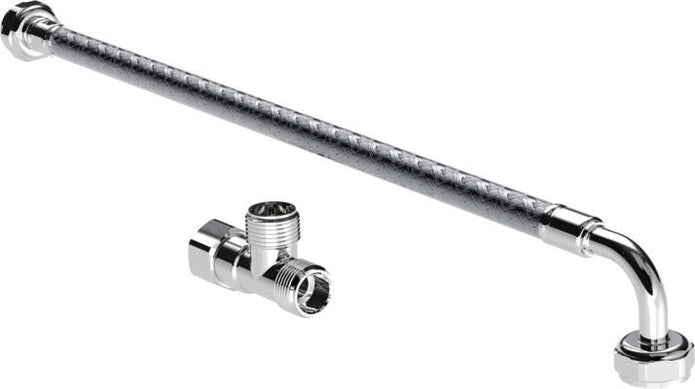 Flexibler Verbindungsschlauch mit Bogen und Überwurf 3/8"