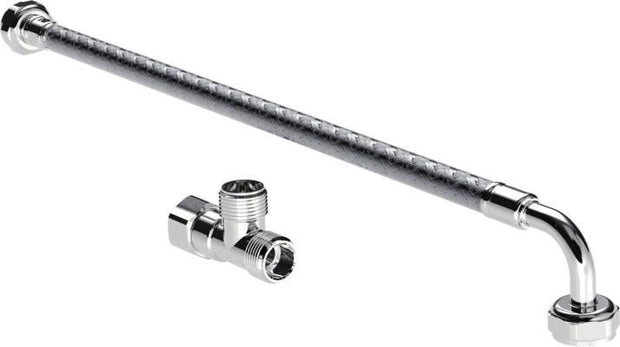 Flexibler Verbindungsschlauch mit Bogen und Überwurf 3/8"