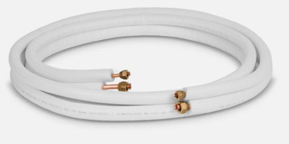 Kupfer-Kälterohr 6mm und 12mm, 9mm isol., mit Überwurfmutter