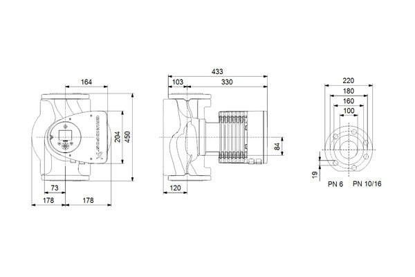 Grundfos Umwälzpumpe MAGNA3 80-120 F PN 10,1x230V,Länge=360mm
