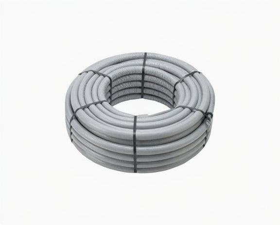 PE-RT-Rohr Raxofix silbergrau m. 13mm Rundumisolierung