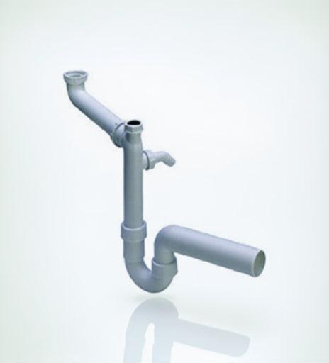 Siphon f.Spüle Raumschaffer 1 1/2  m.Abwasserschlauchanschluss