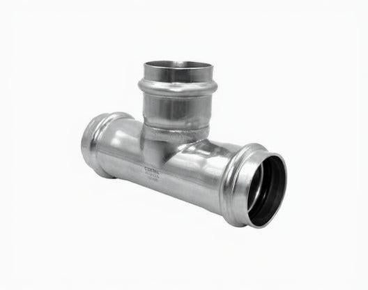T-Stück Edelstahl V-Press Kontur