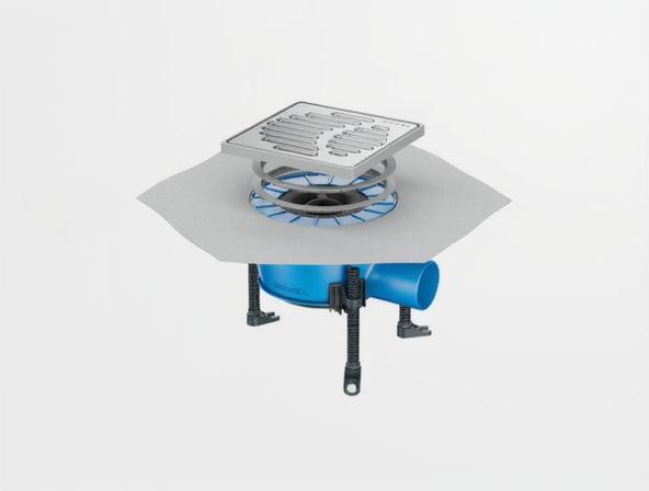 DRAIN PLUS Badablauf DN 50 waagerecht, ohne Zulauf.