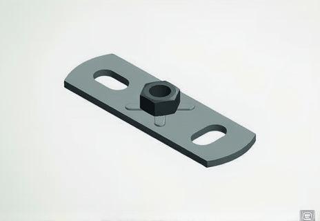 KLICK Grundplatte mit Anschlussmutter / Pack. 50 Stück