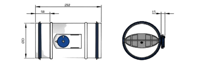 Trox Volumenstromregler VFC mit Handeinstellung